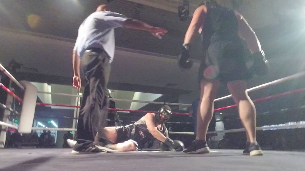 Boxing101.nz student Phil Young Wins Fight by Knockout